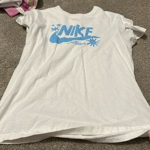 White Nike athletic tee